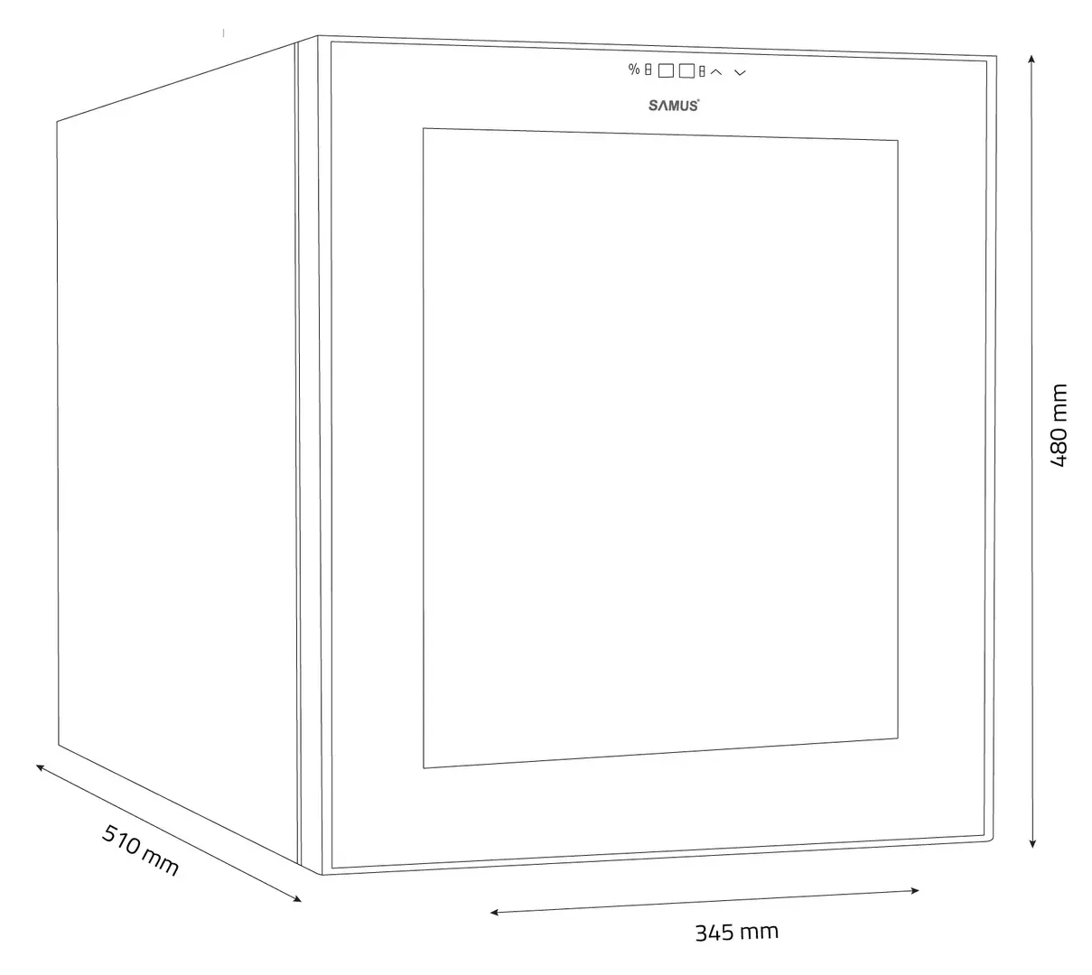Vitrina de vinuri Samus SRV37LM12 (Black)