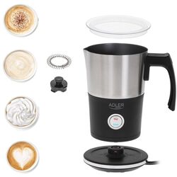 Aparat de spumare a laptelui Adler AD 4497 (Black/Inox) Thumb