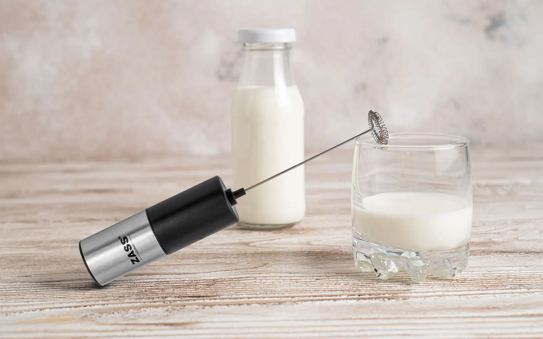 Вспениватель молока Zass Gourmet ZEMF 02 (Silver/Black)