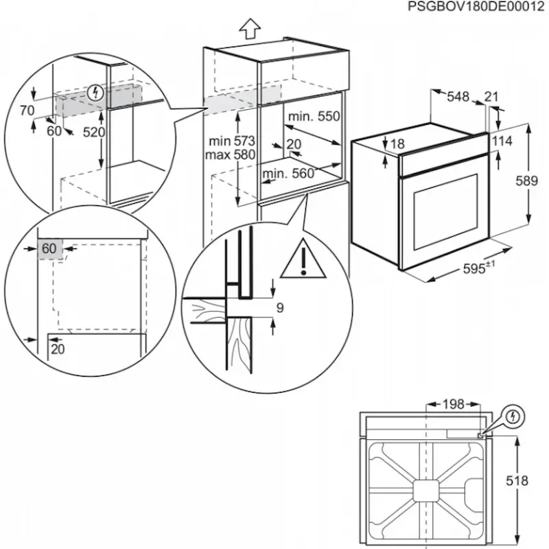Cuptor electric incorporabil AEG TR6PB531SB (Black) - 4