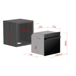Встраиваемая электрическая духовка Darko BEO DT 11 Dark Glass (Black) Thumb
