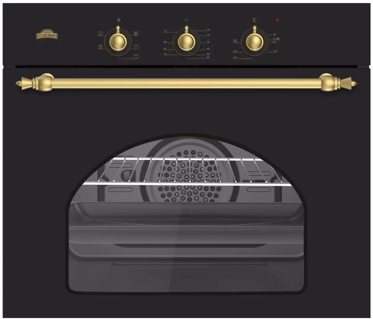 Cuptor electric incorporabil Nuova Cucina FEV60BKRETROSTAR (Black Anthracite)