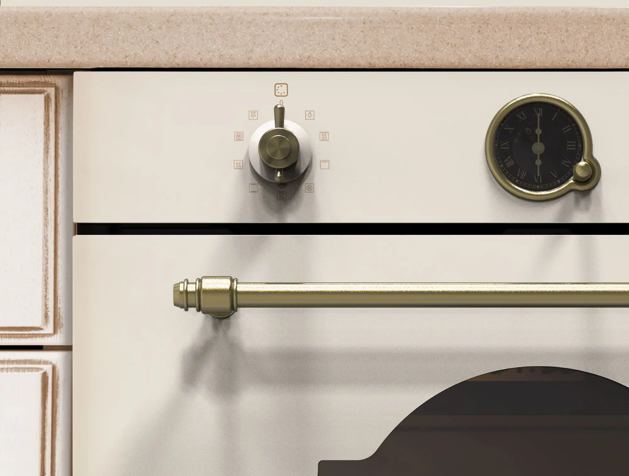 Встраиваемая электрическая духовка Samus SC630VTA9 (Beige) - 4