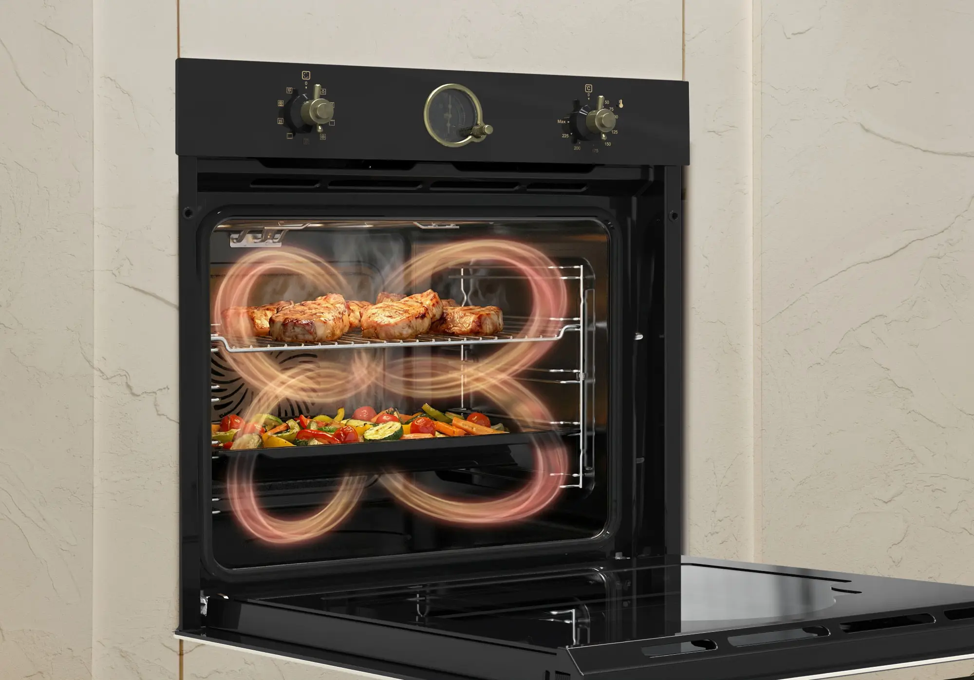 Встраиваемая электрическая духовка Samus SC630VTA9 (Black) - 5