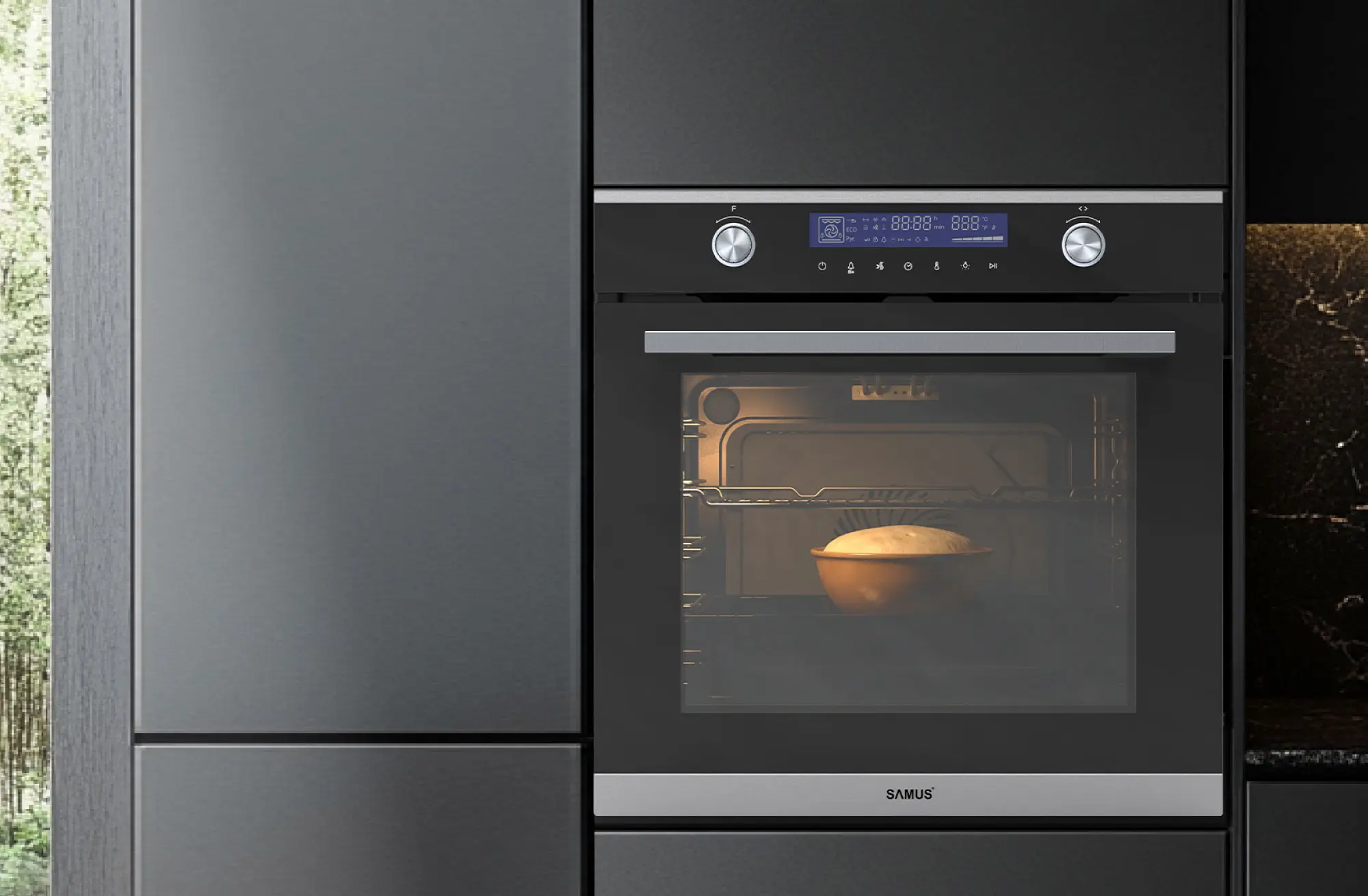 Встраиваемая электрическая духовка Samus SC631GD13 (Black/Inox) - 6