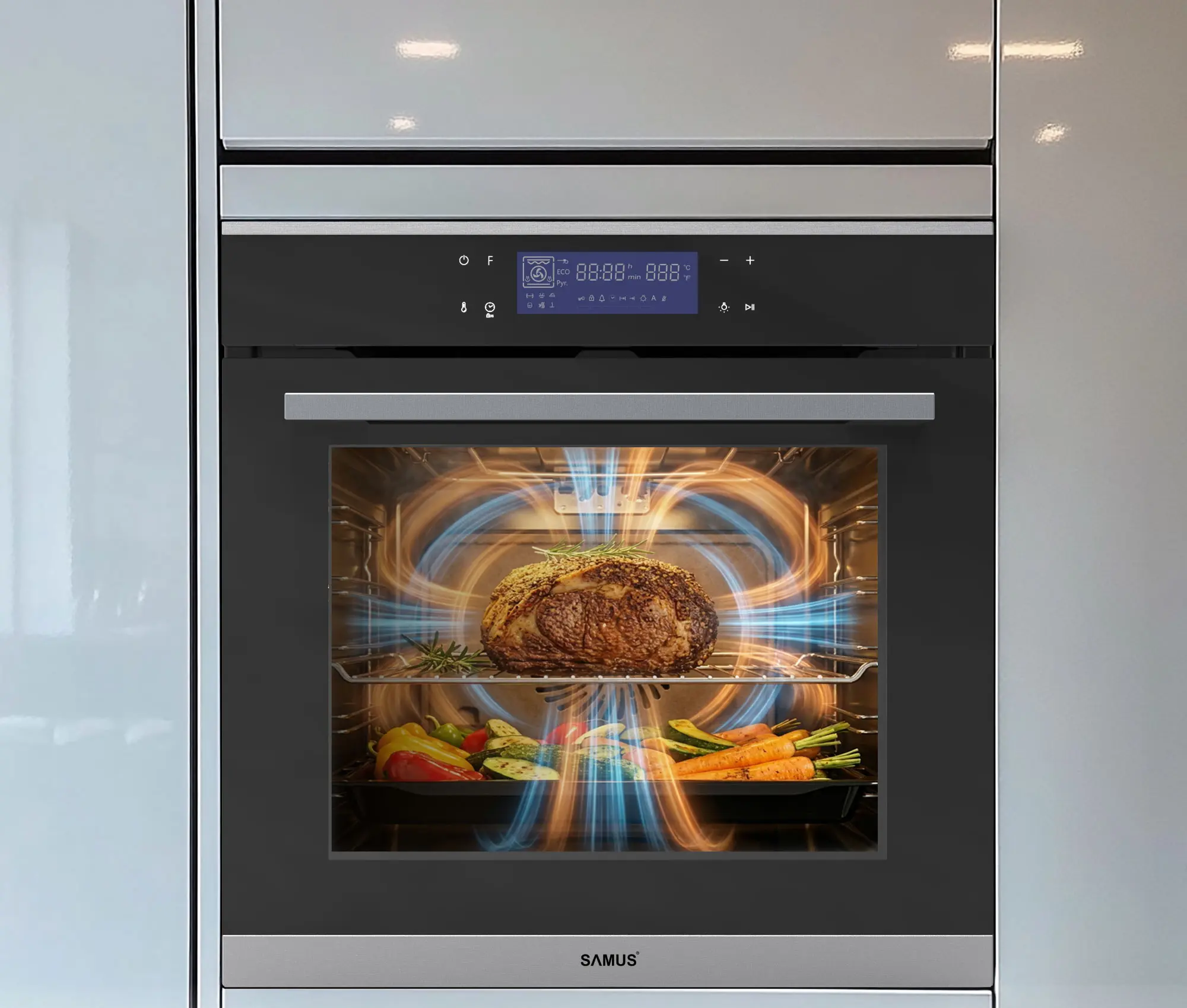 Встраиваемая электрическая духовка Samus SC632GDT13 (Black/Inox) - 4