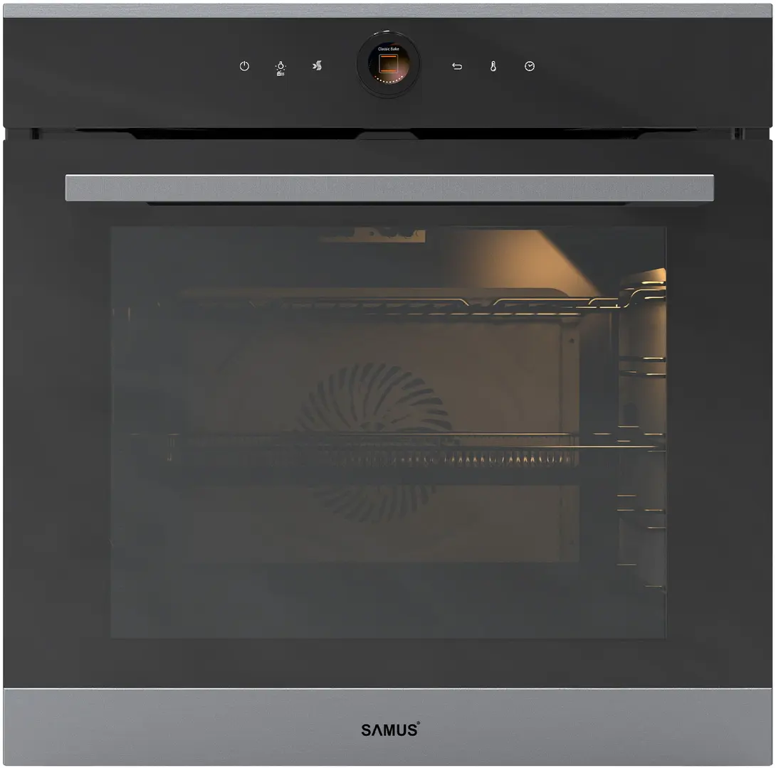 Встраиваемая электрическая духовка Samus SC633GDT15 (Black/Inox)