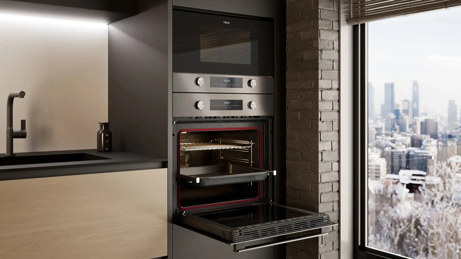 Встраиваемая электрическая духовка Teka NEO HSB 6350 SS (Black/Inox) - 13
