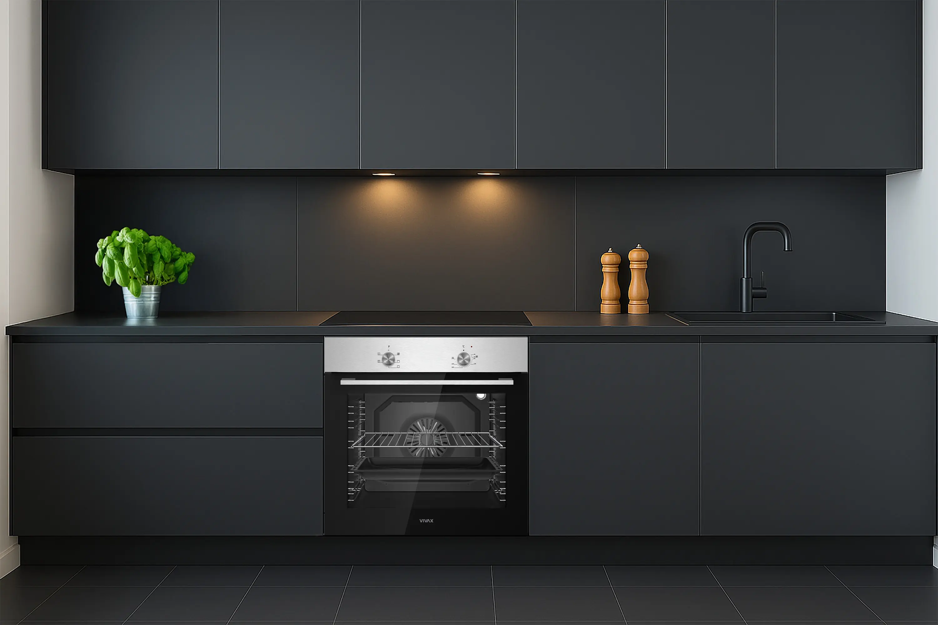 Cuptor electric incorporabil Vivax BO-806BFM X (Inox/Black)