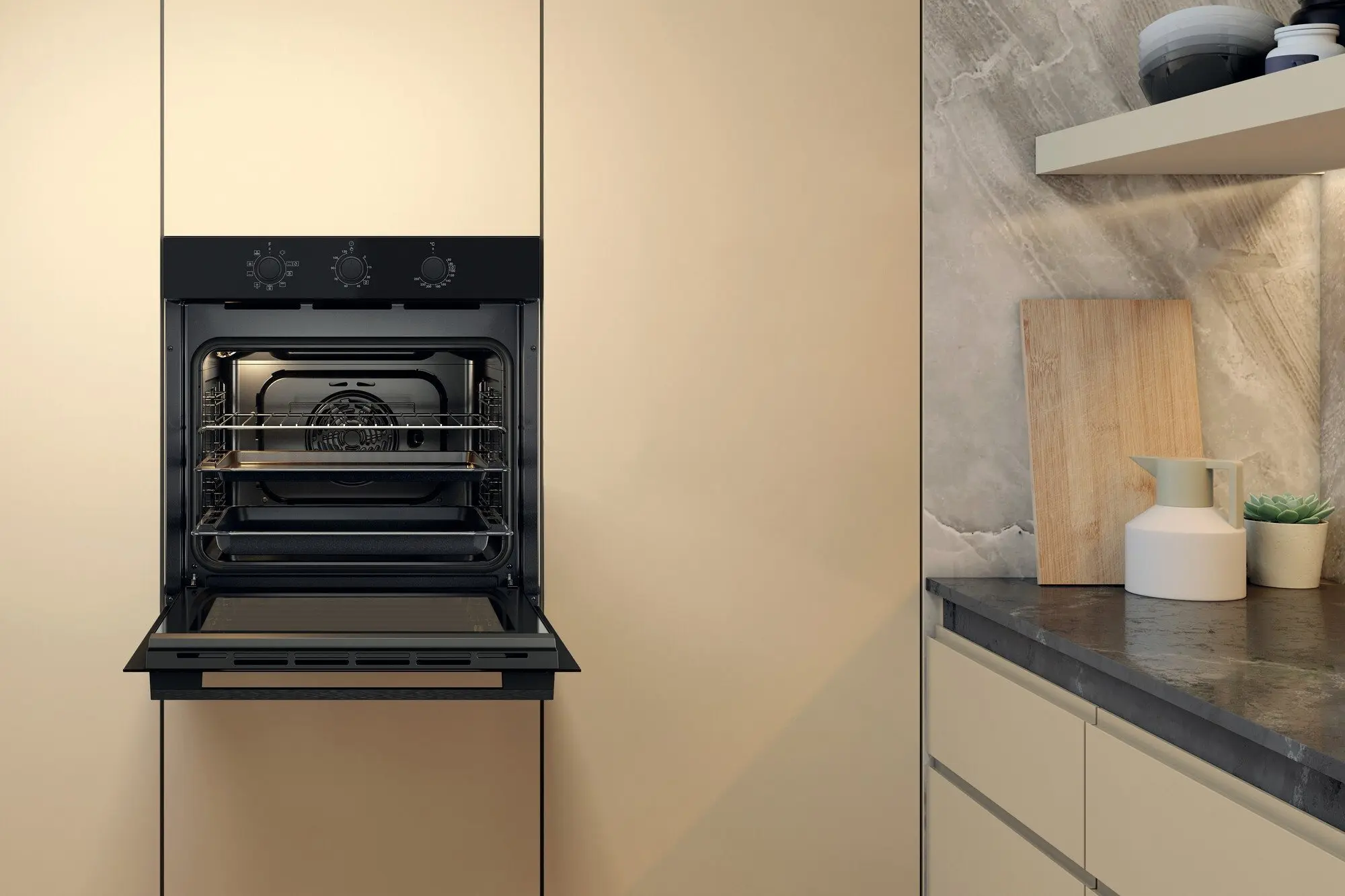 Встраиваемая электрическая духовка Whirlpool OMK38HU0B (Black) - 6
