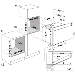 Встраиваемая электрическая духовка Whirlpool WOI5S8HM1SXA (Black/Inox) Thumb