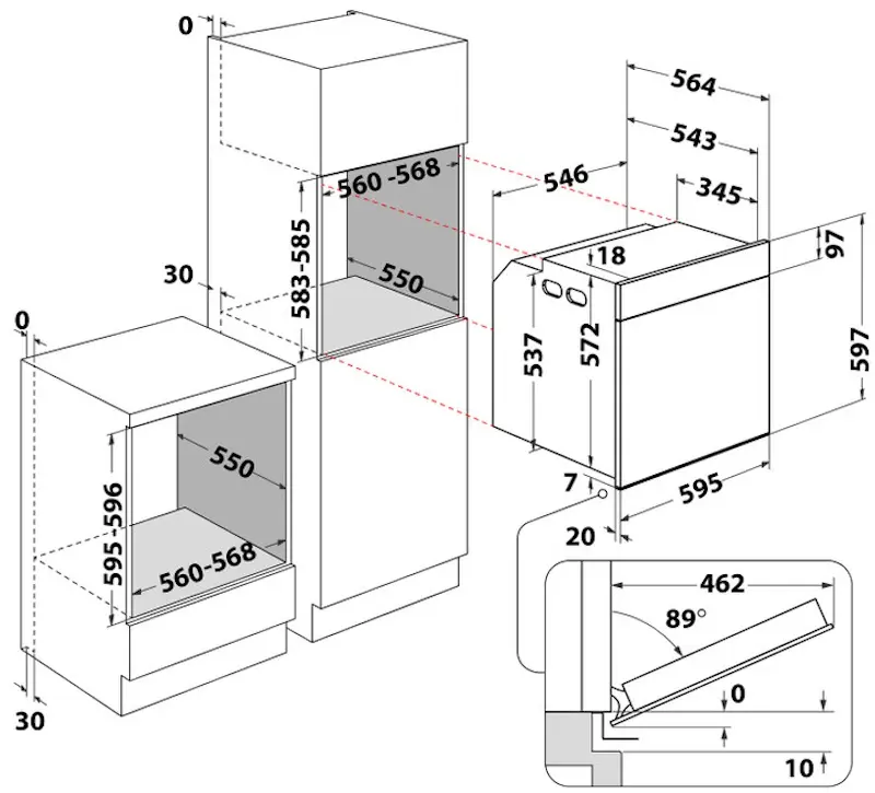Встраиваемая электрическая духовка Whirlpool WOI5S8HM1SXA (Black/Inox) - 6