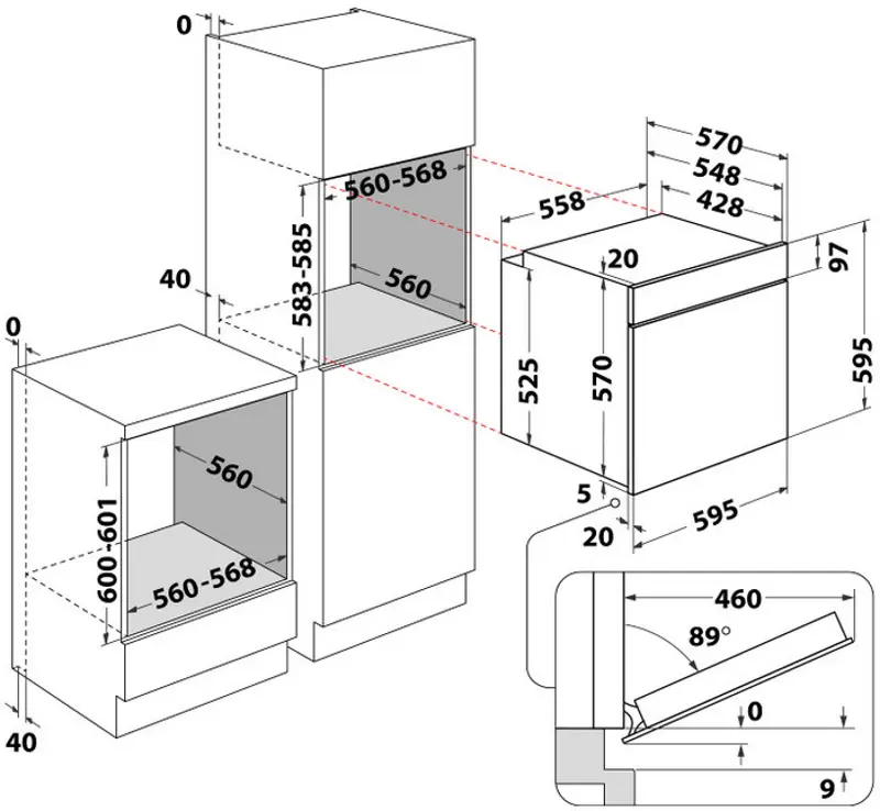Cuptor electric incorporabil Hotpoint-Ariston HAO3 K58HSU1 X (Inox)