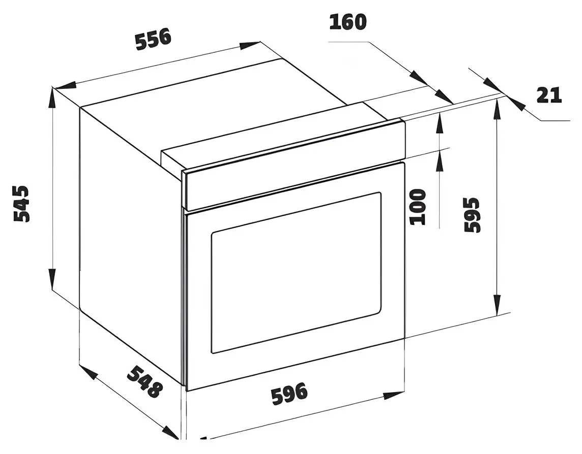 Cuptor electric incorporabil Studio Casa Viva Parma Glass FE660 (Beige)