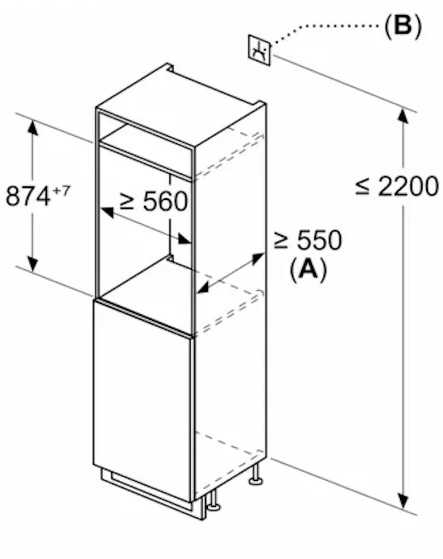 Встраиваемый холодильник Bosch Series 4 KIL22VFE0 (White)
