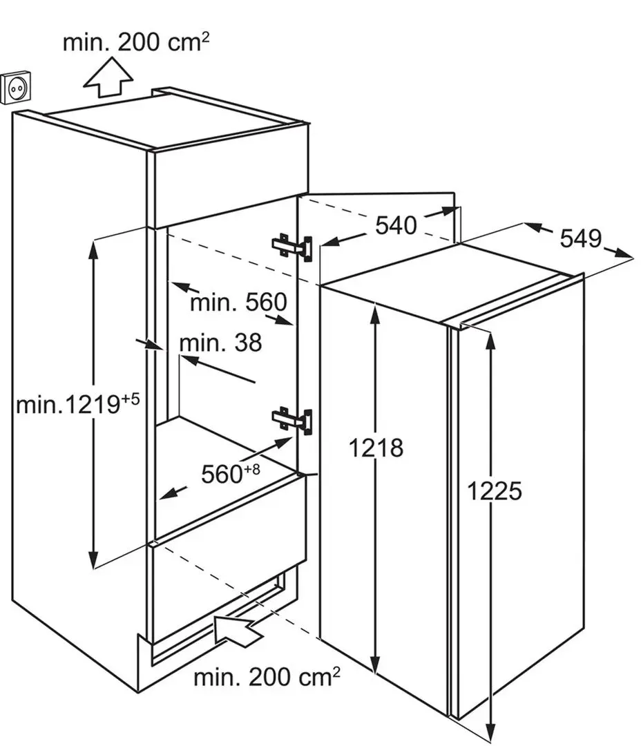 Frigider incorporabil Elecrolux LFB3AE12S (White)