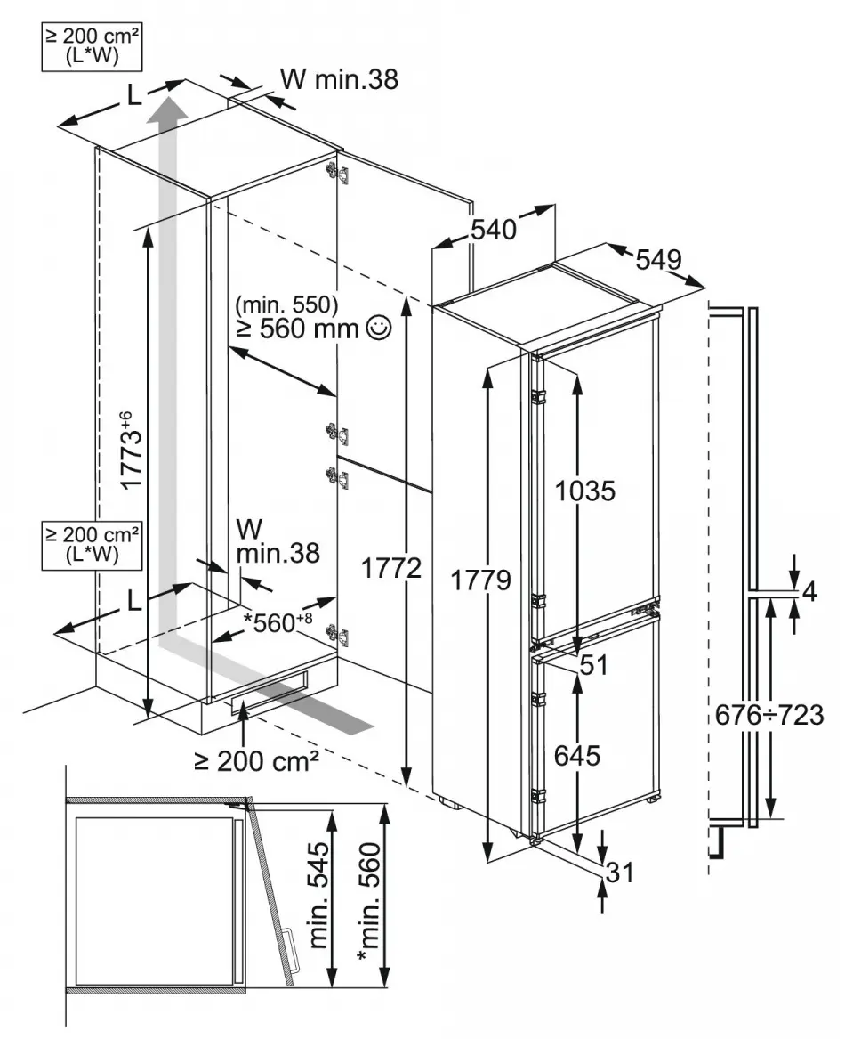 Встраиваемый холодильник Electrolux LND5FE18S (White)