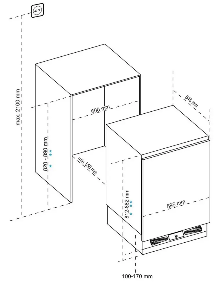 Встраиваемый холодильник Finlux FXNE 1600 (White)