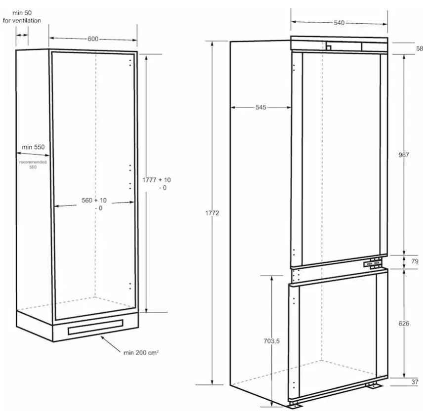 Frigider incorporabil Haier HBW5518E - 7