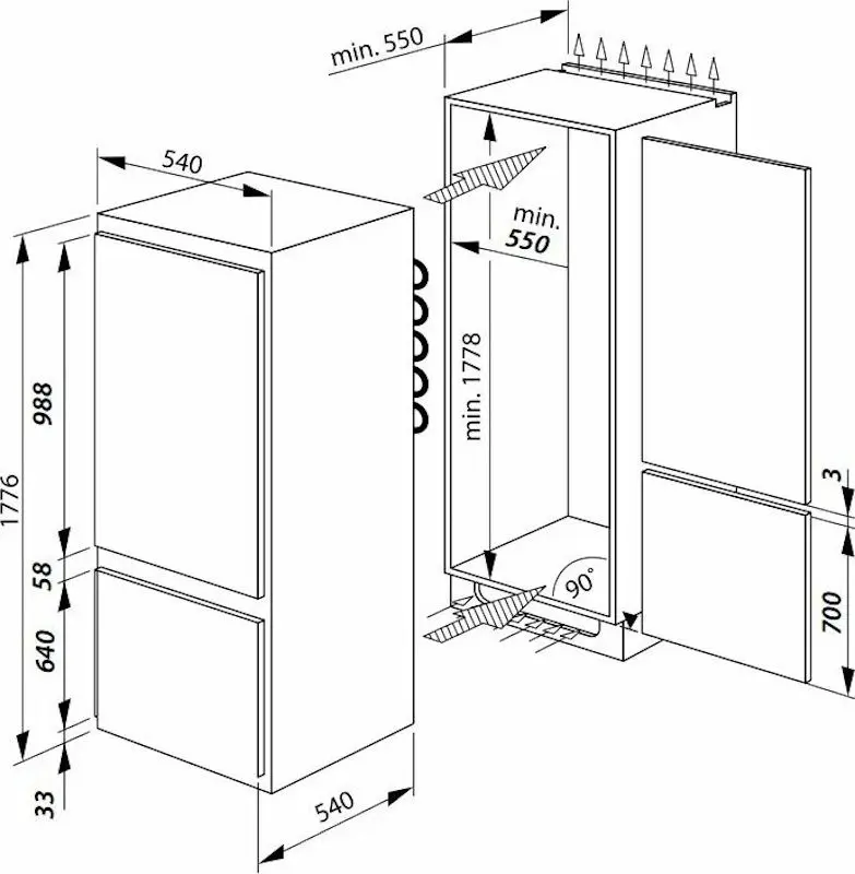 Встраиваемый холодильник Hansa BK316.3AA (White)