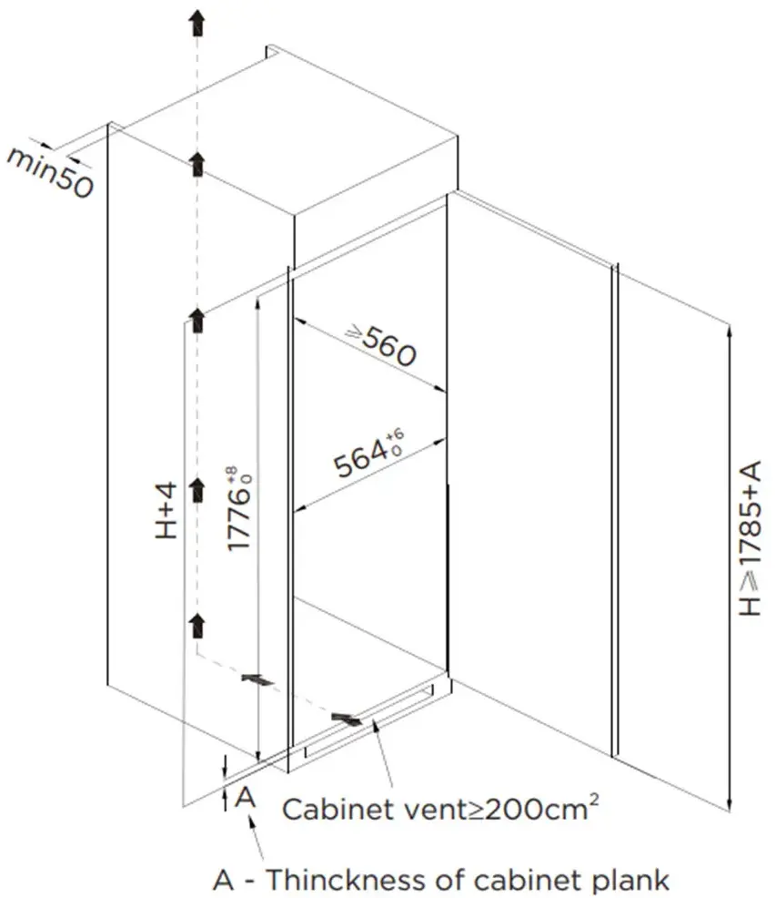 Frigider incorporabil Midea MDRE423FGE01 (White)