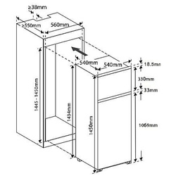 Frigider incorporabil Samus SDBI294E (White) Thumb
