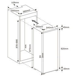 Frigider incorporabil Samus SFBI174E (White) Thumb