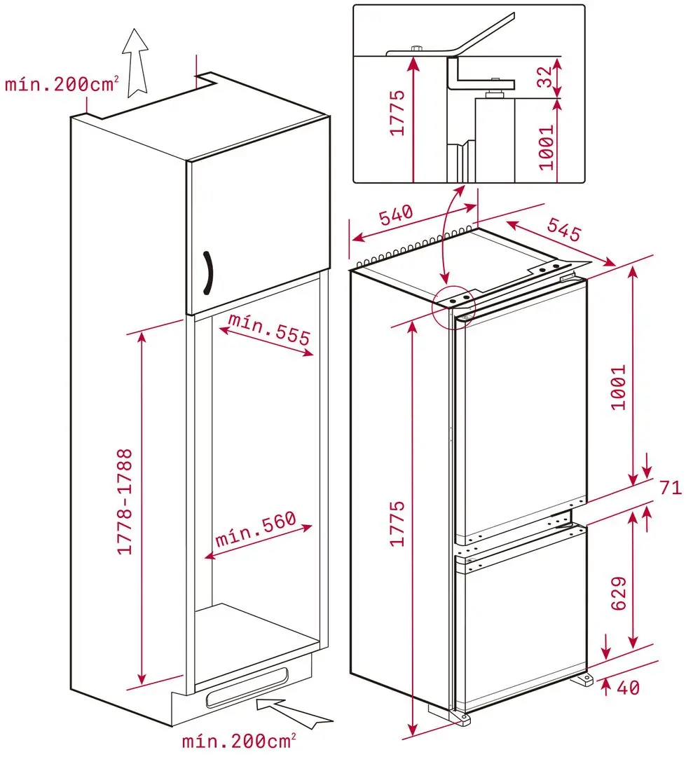 Frigider incorporabil Teka CI3 330 NF (White) - 2