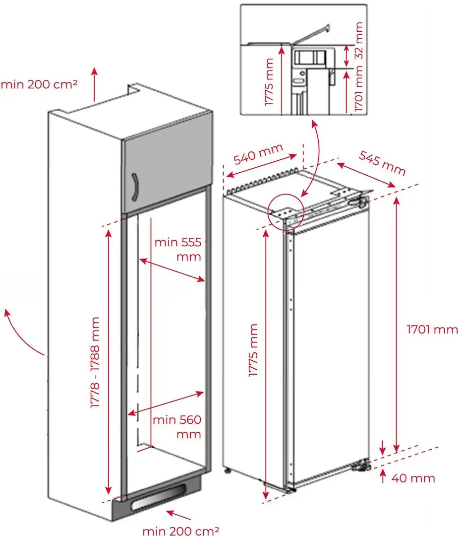 Frigider incorporabil Teka Maestro RSL 73350 FI EU (Grey)