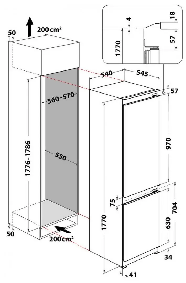 Frigider incorporabil Whirlpool ART 66122 (White)