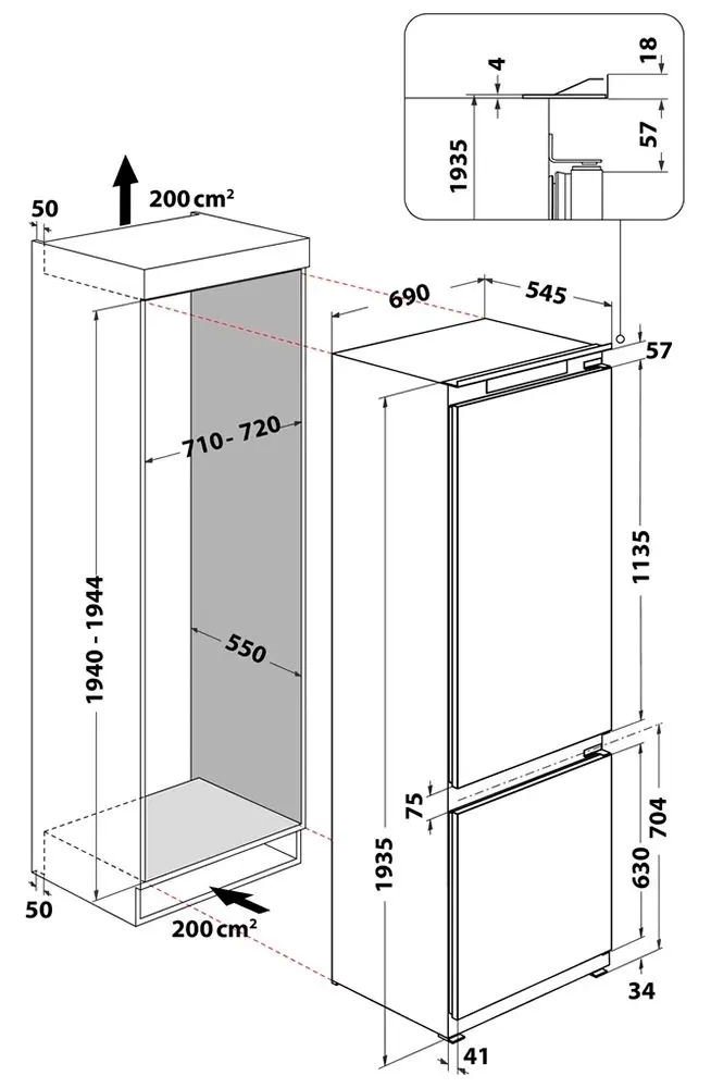 Frigider incorporabil Whirlpool SP40 802 EU (White)