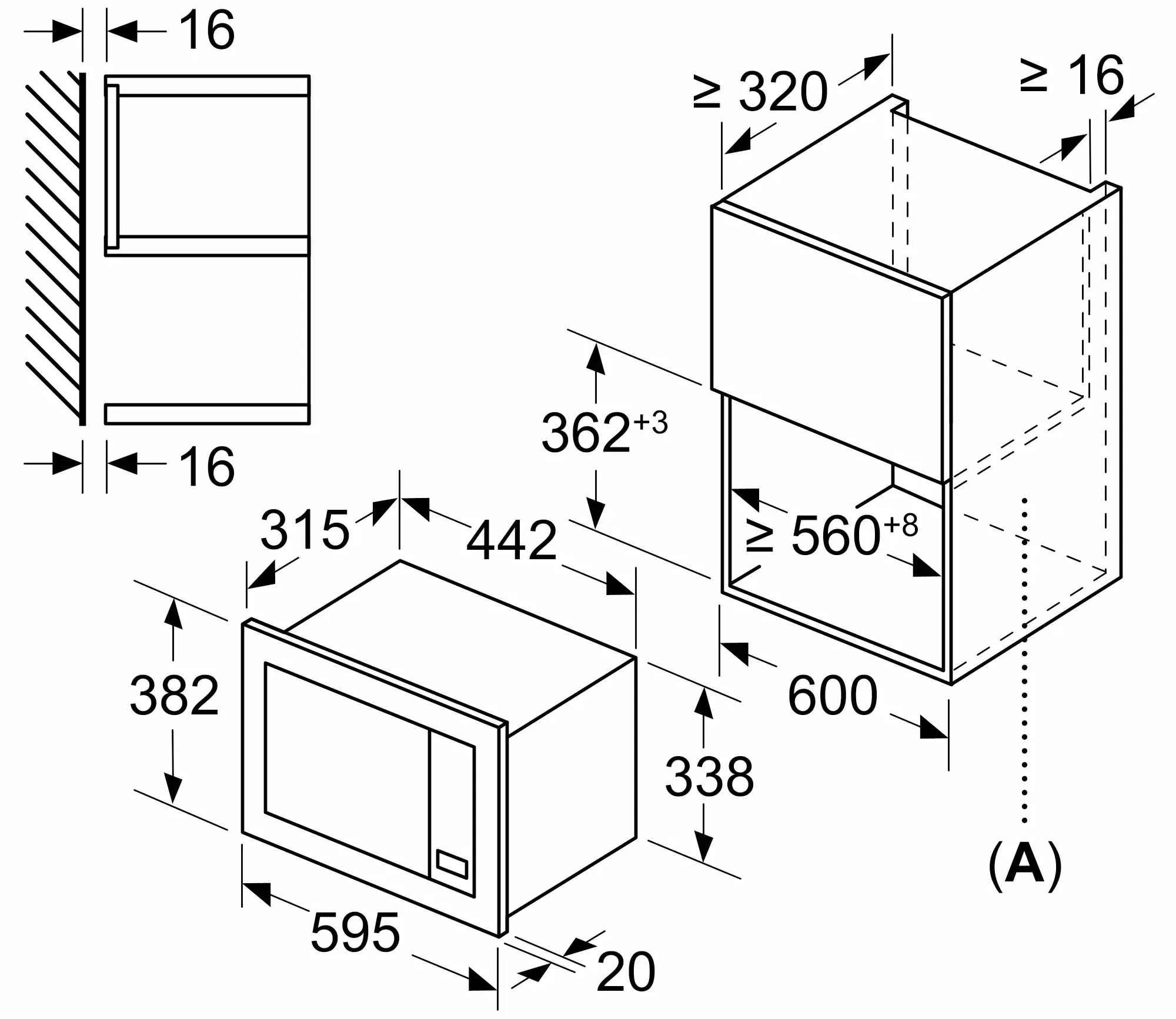 Cuptor cu microunde incorporabil Bosch BFL623MB3 (Black)
