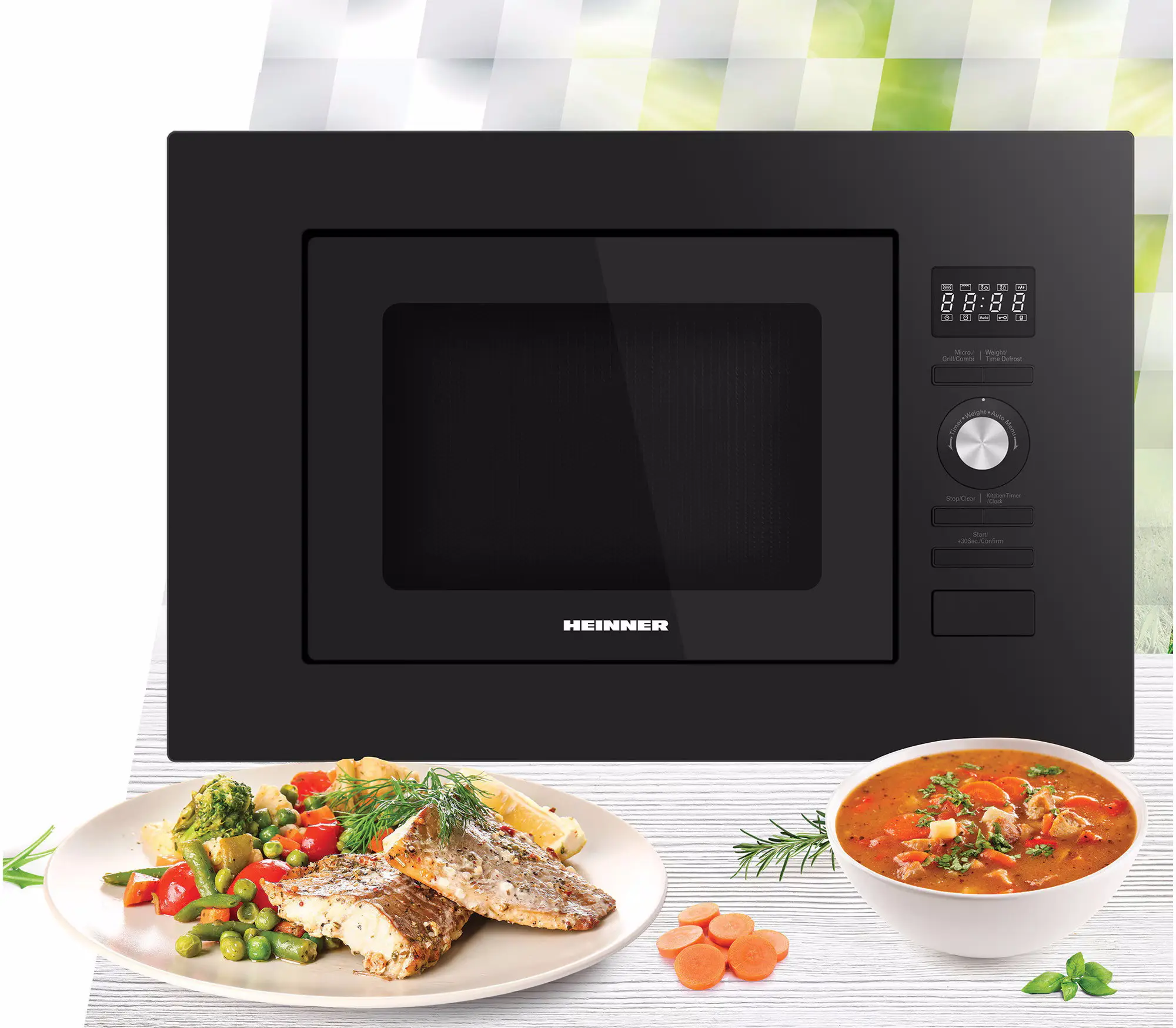 Встраиваемая микроволновая печь Heinner HMW-MDBI20GDBK (Black)