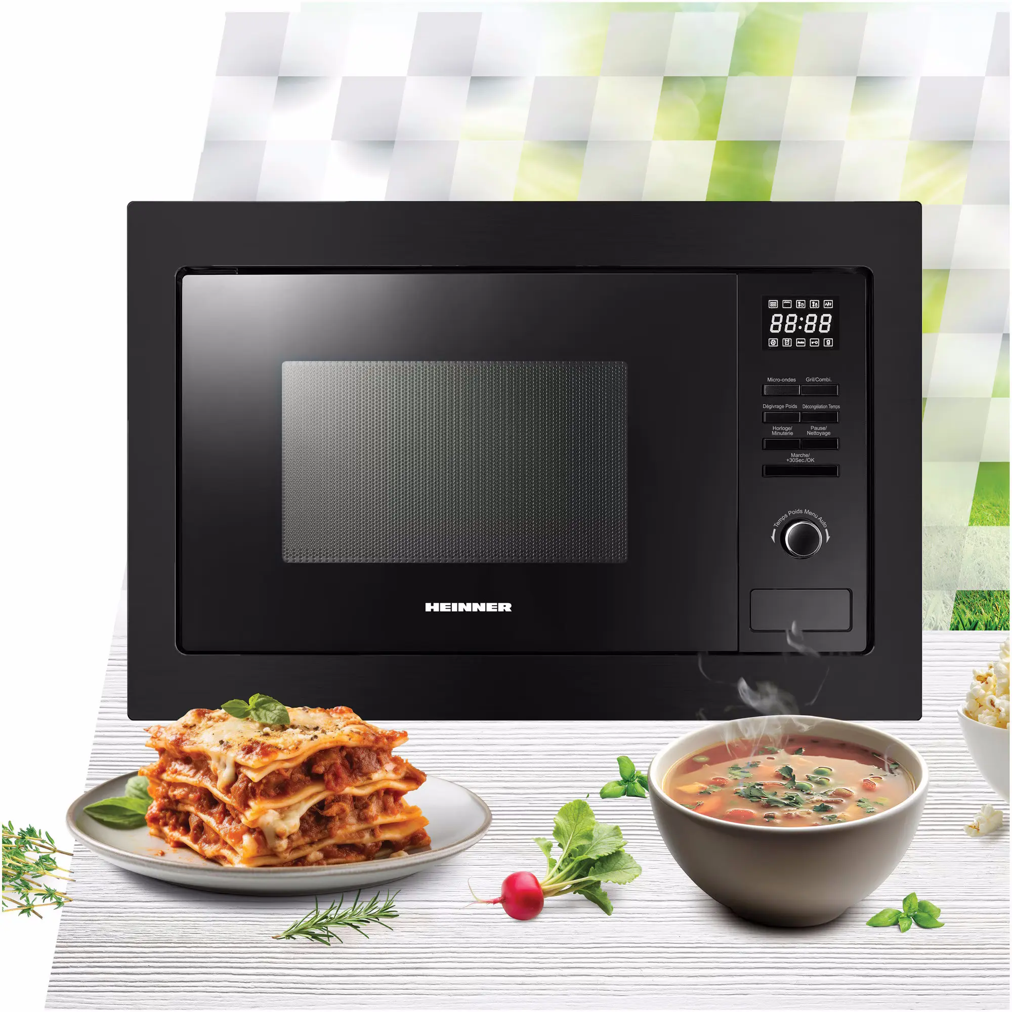 Встраиваемая микроволновая печь Heinner HMW-MDBI25GDBK (Black) - 2