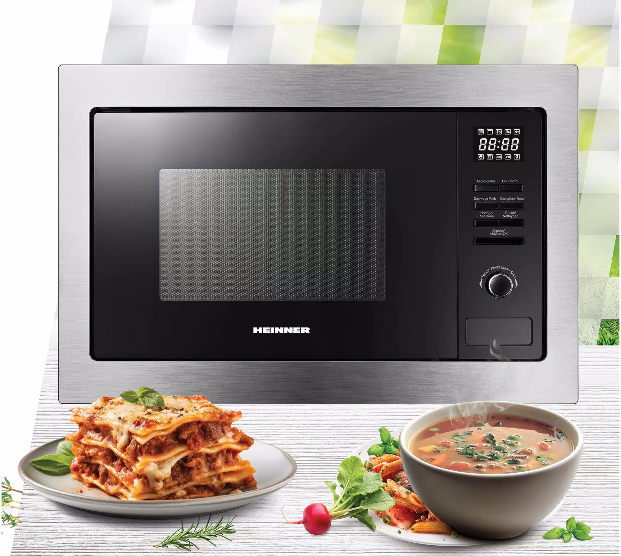 Cuptor cu microunde incorporabil Heinner HMW-MDBI25GDIX (Inox)