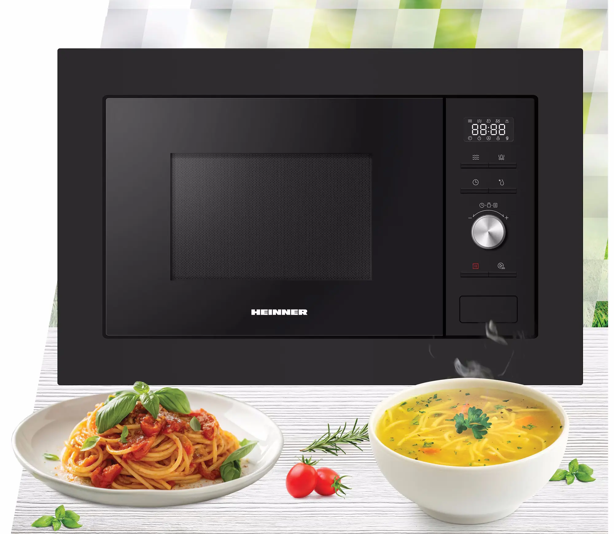 Cuptor cu microunde incorporabil Heinner HMW-MDBI28GDBK (Black)