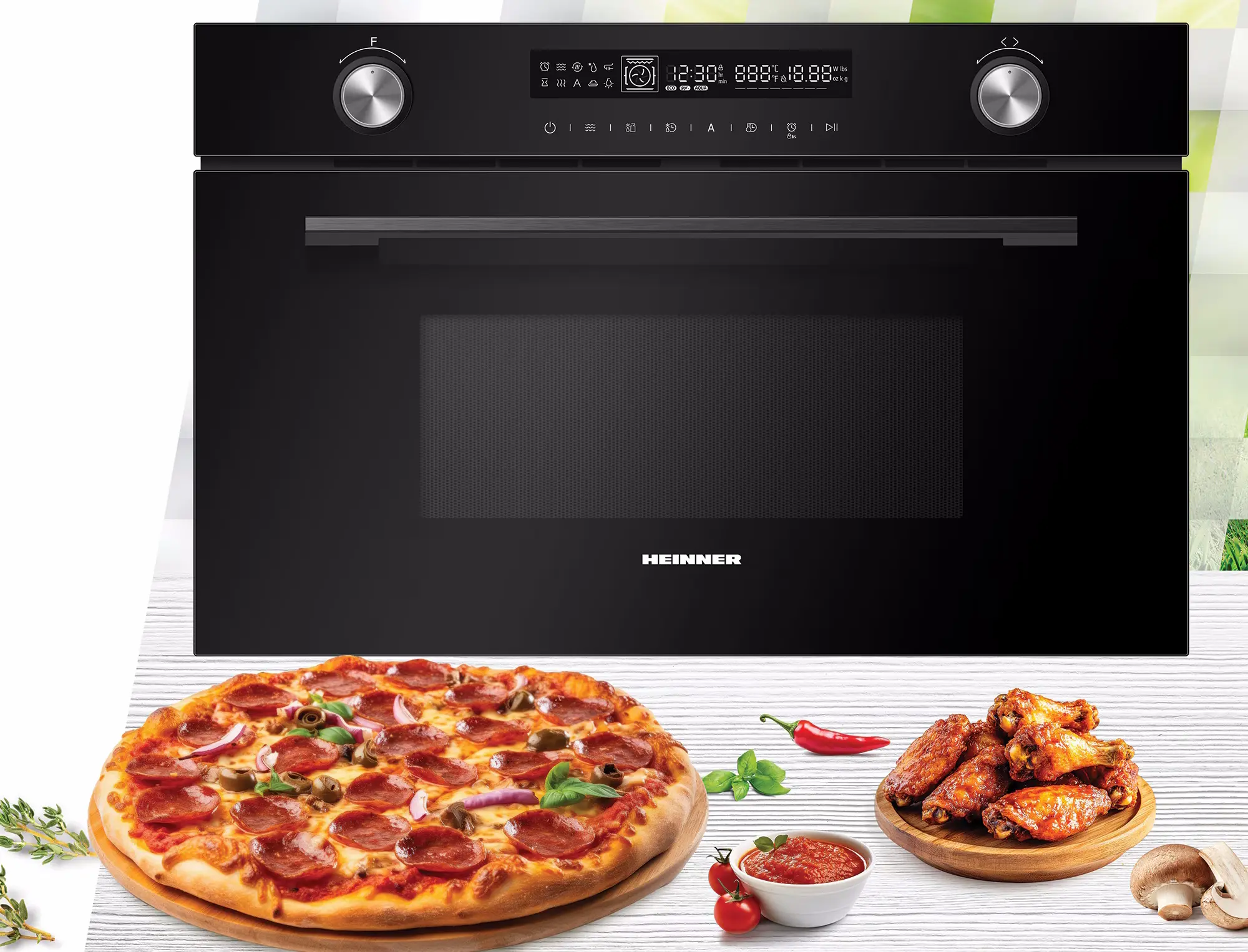 Cuptor cu microunde incorporabil Heinner HMW-MDBI34CTBK (Black)