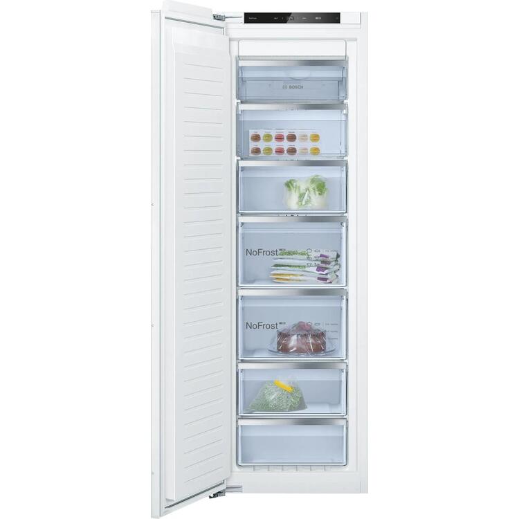 Congelator incorporabil Bosch GIN81VEE0, 212 l, 5 sertare, No Frost, Clasa E, H 177 cm