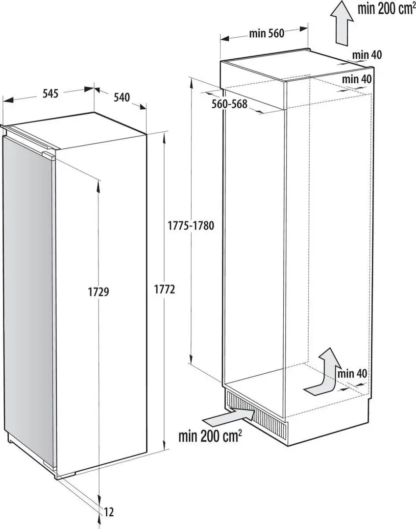 Встраиваемый морозильный шкаф Gorenje FNCI517E62WF (White)