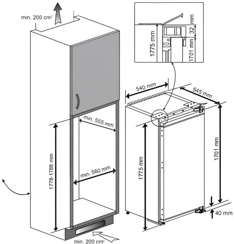Встраиваемый морозильник-шкаф Teka Maestro RSF 73350 FI (Grey)