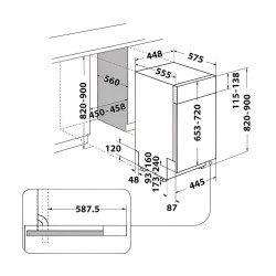 Masina de spalat vase incorporabila Whirlpool WH6PB10BS7A0 (Beige) Thumb