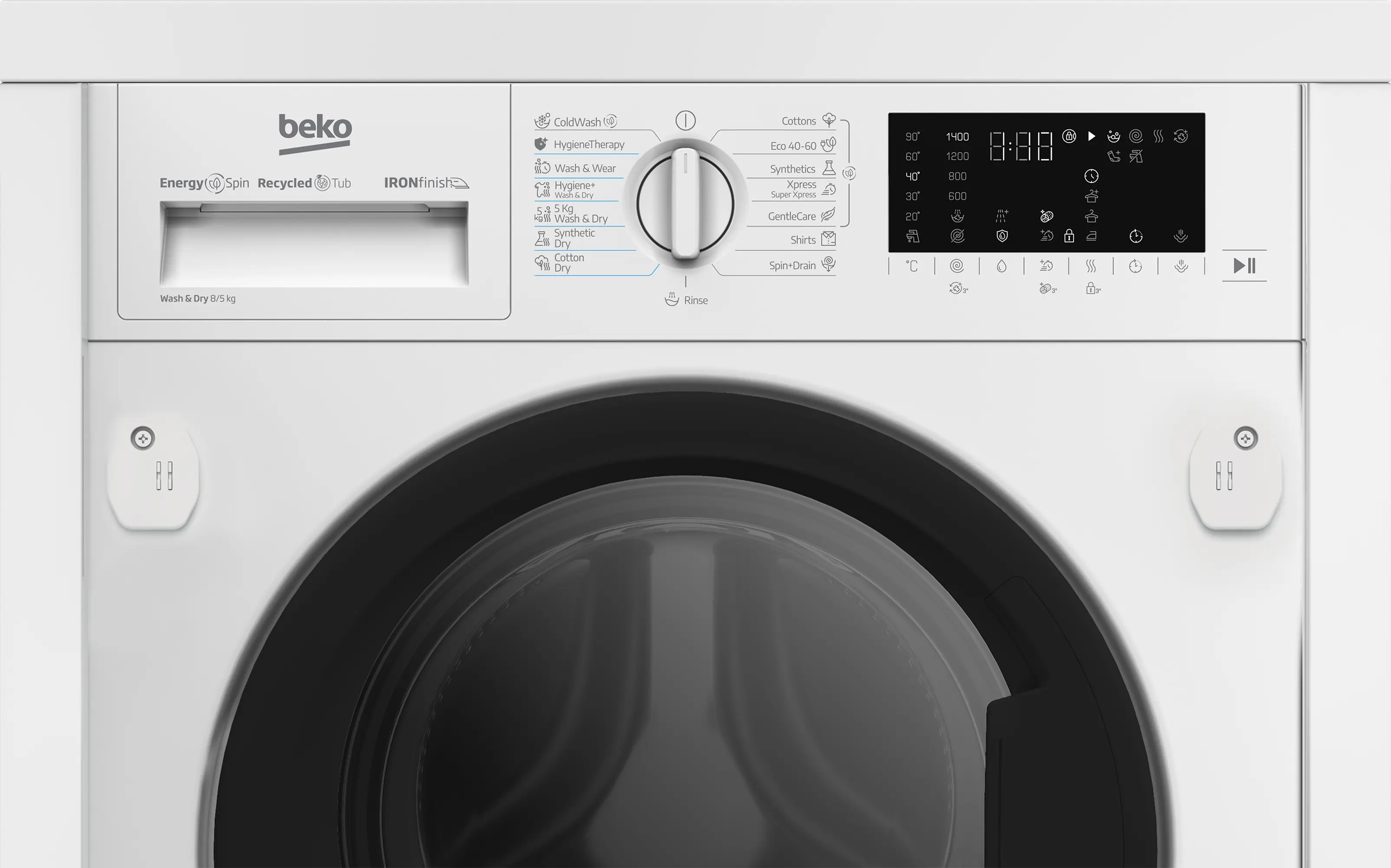 Встраиваемая стиральная машина с сушкой Beko B5DBT68547W (White) - 4