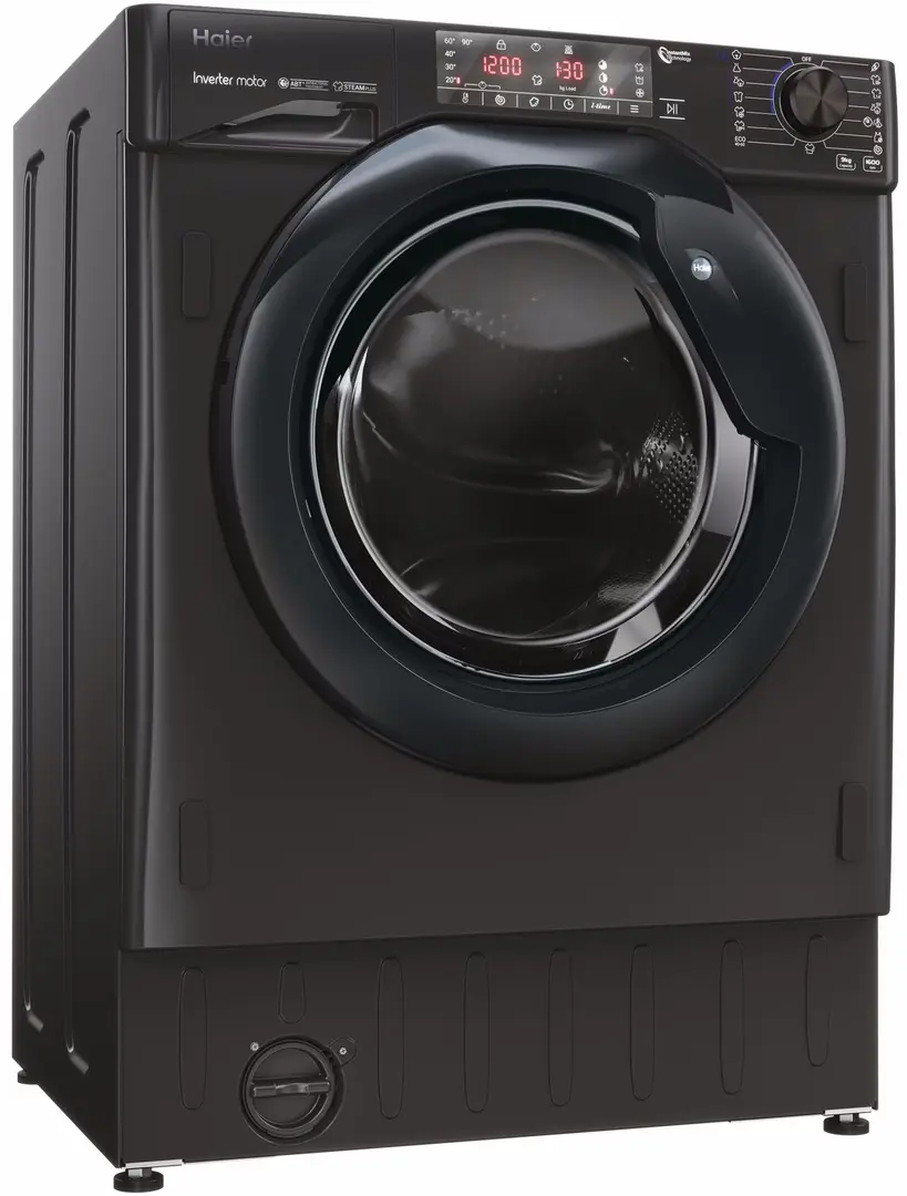 Встраиваемая стиральная машина Haier HWQ90B416FWBB-S (Black)