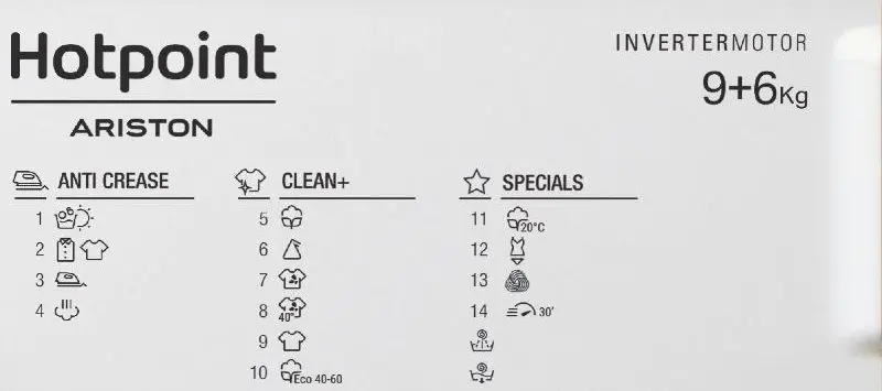 Masina de spalat incorporabila cu uscator Hotpoint-Ariston BIWDHG961484EU (White) - 4