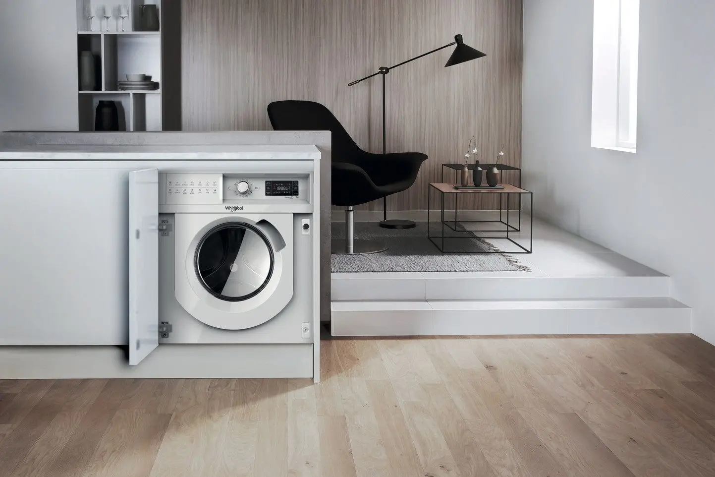 Masina de spalat cu uscator incorporabila Whirlpool BI WDWG 75148 EU (White) - 4