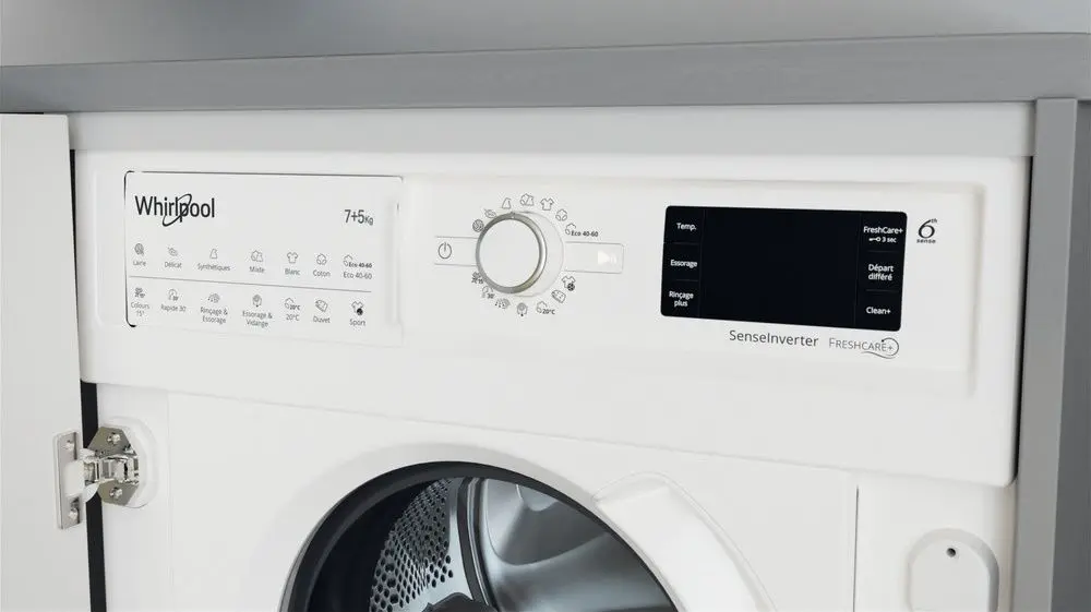 Masina de spalat incorporabila cu uscator Whirlpool BI WDWG 751482 EU N (White)