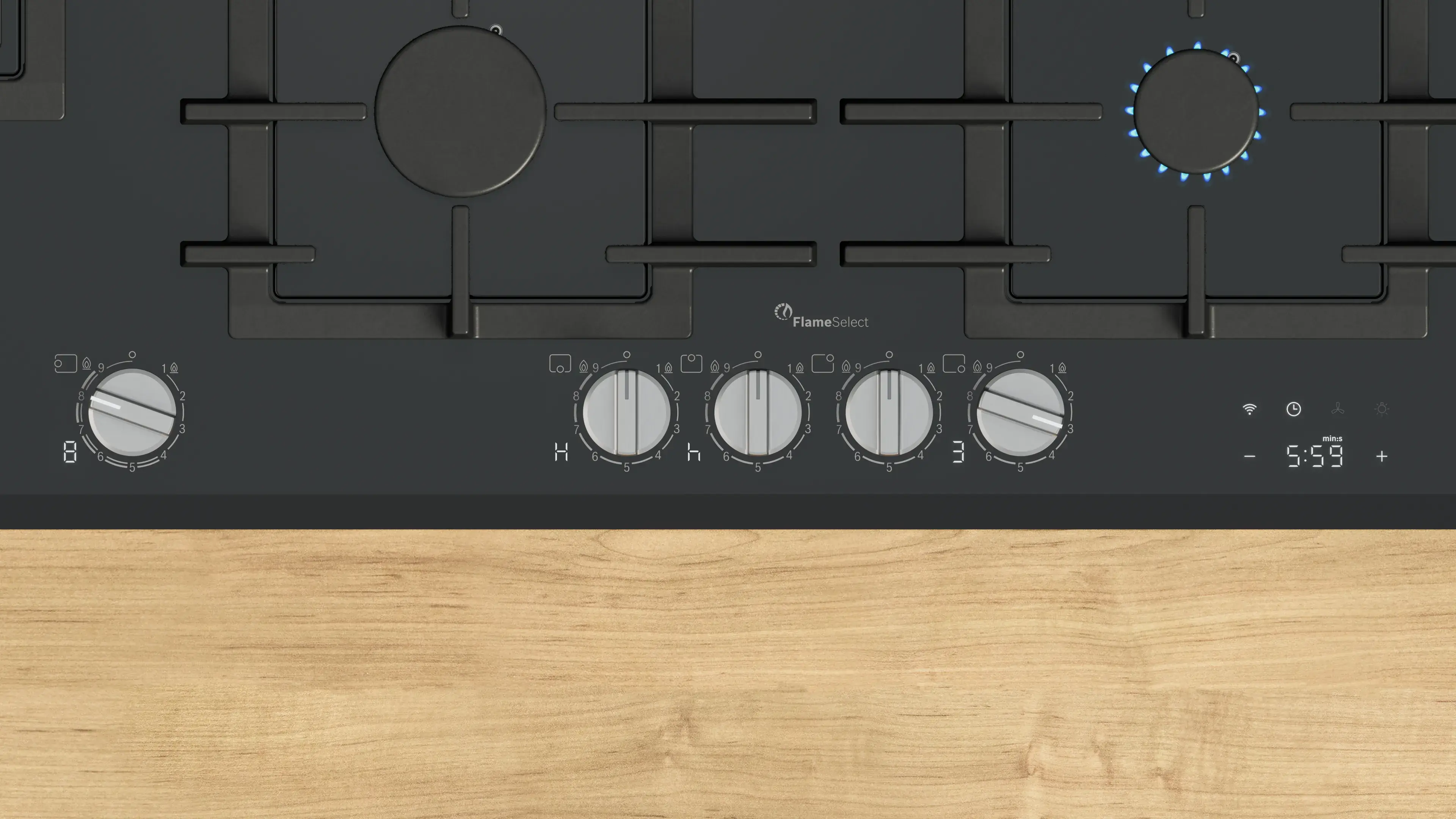 Встраиваемая газовая варочная панель Bosch PRS9A6H40 (Black)