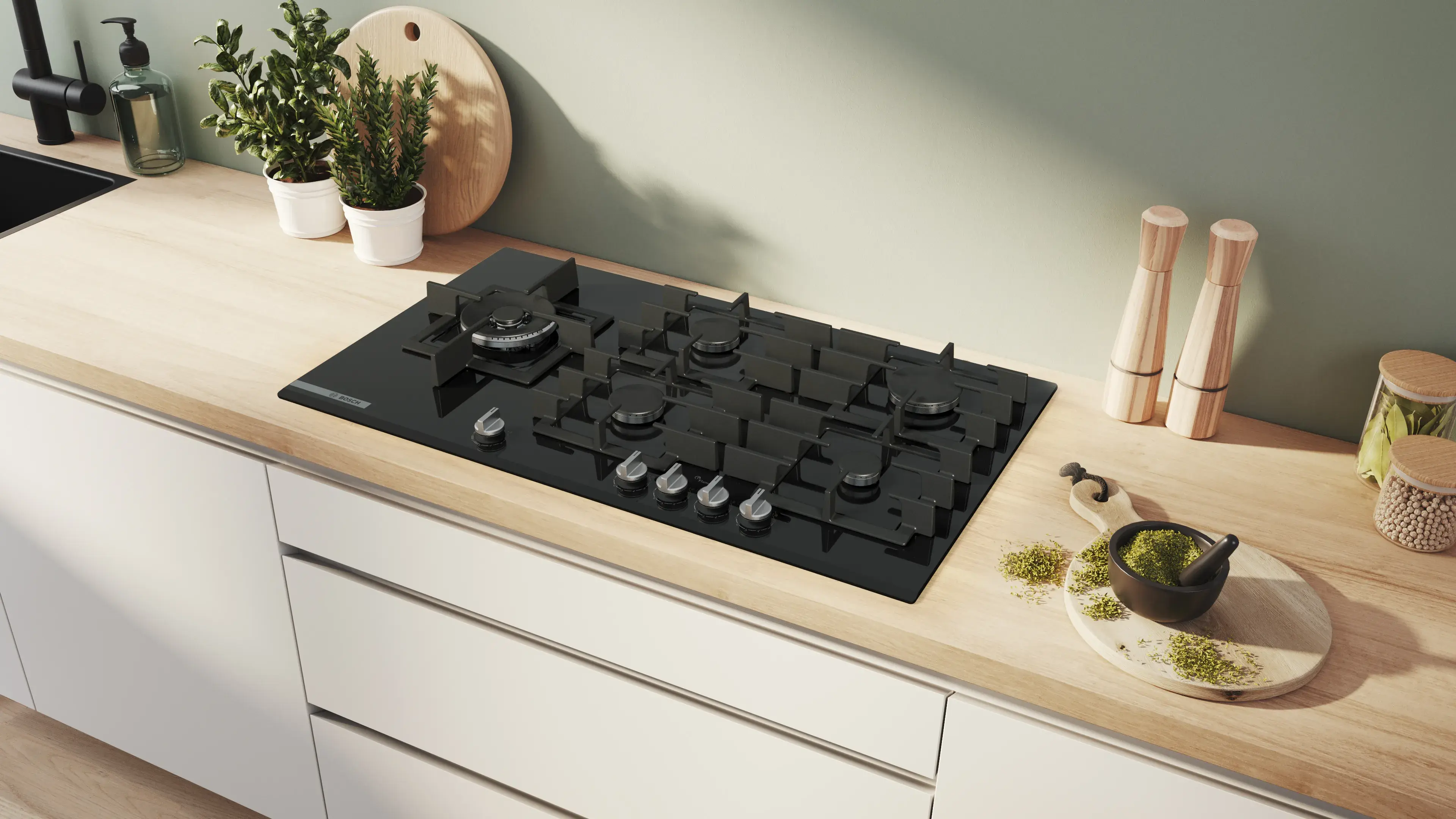 Встраиваемая газовая варочная панель Bosch PRS9A6H40 (Black)