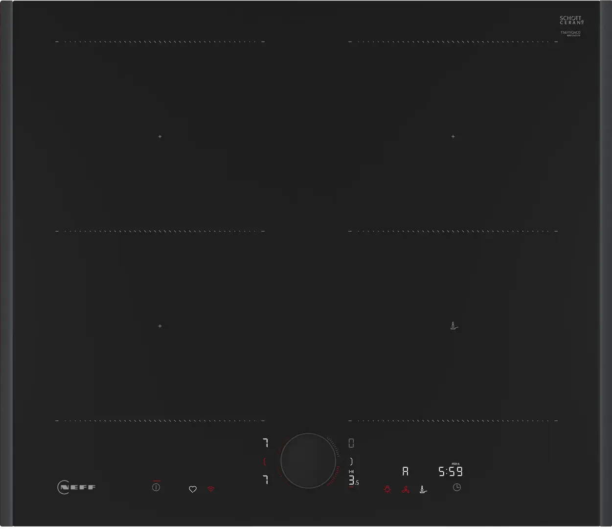 Plita incorporabila cu inductie Neff N 90 T56YYQ4C0 (Black)