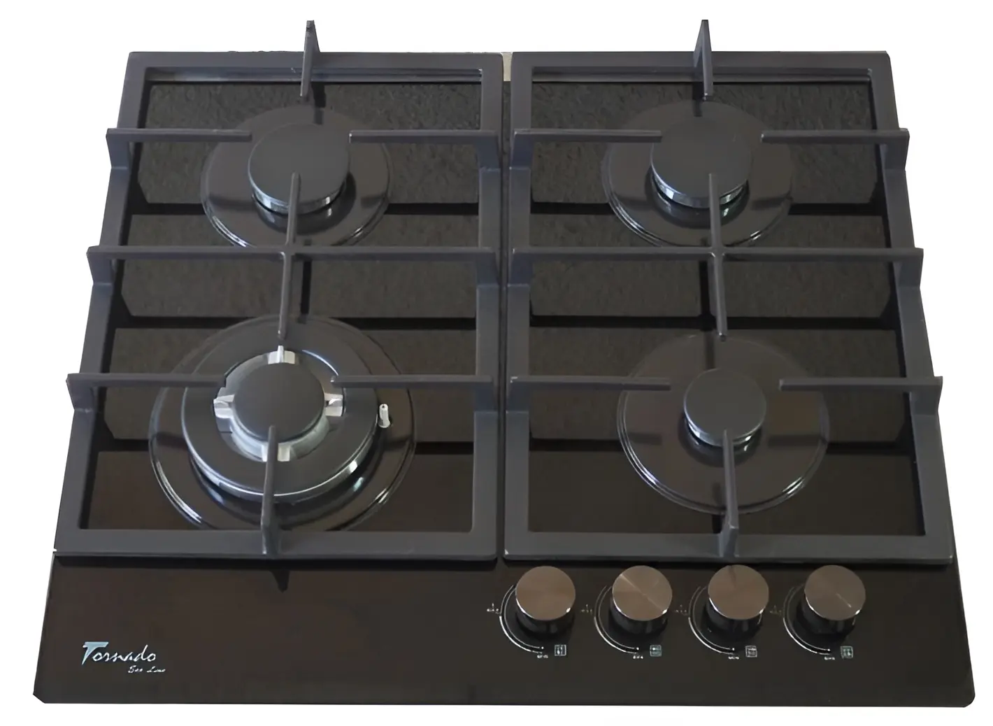 Встраиваемая варочная газовая панель Tornado H59-4006 MATT GL Eco BL (Black)